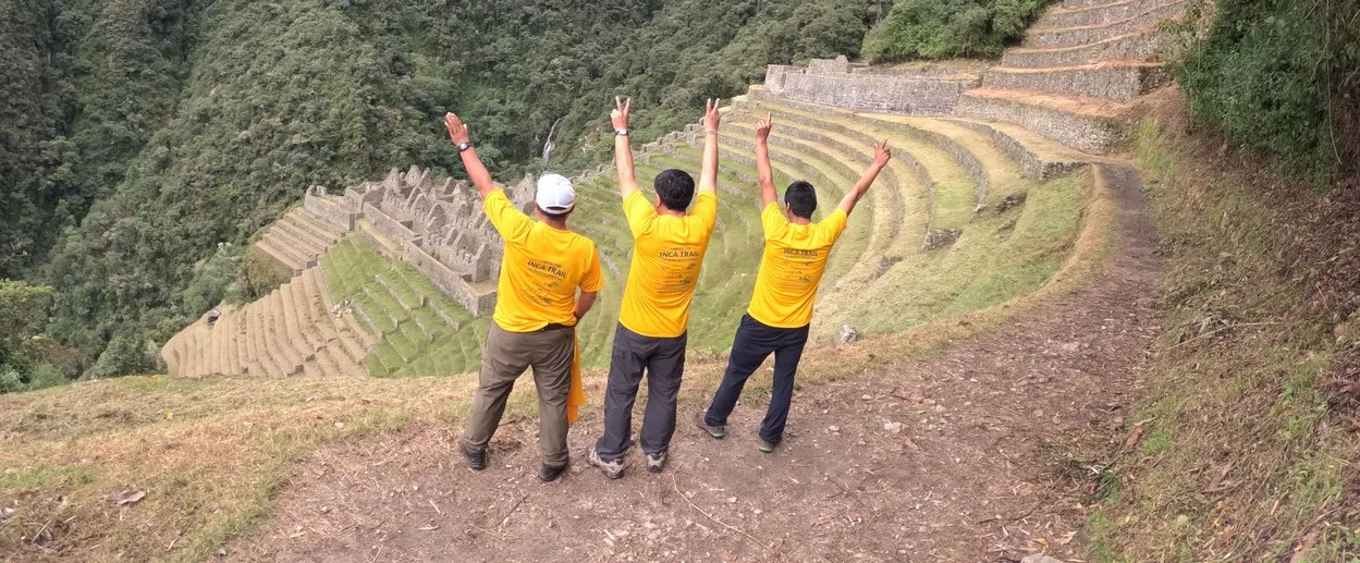 Our hikers enjoying the ancient Inca ruins along the Short Inca Trail