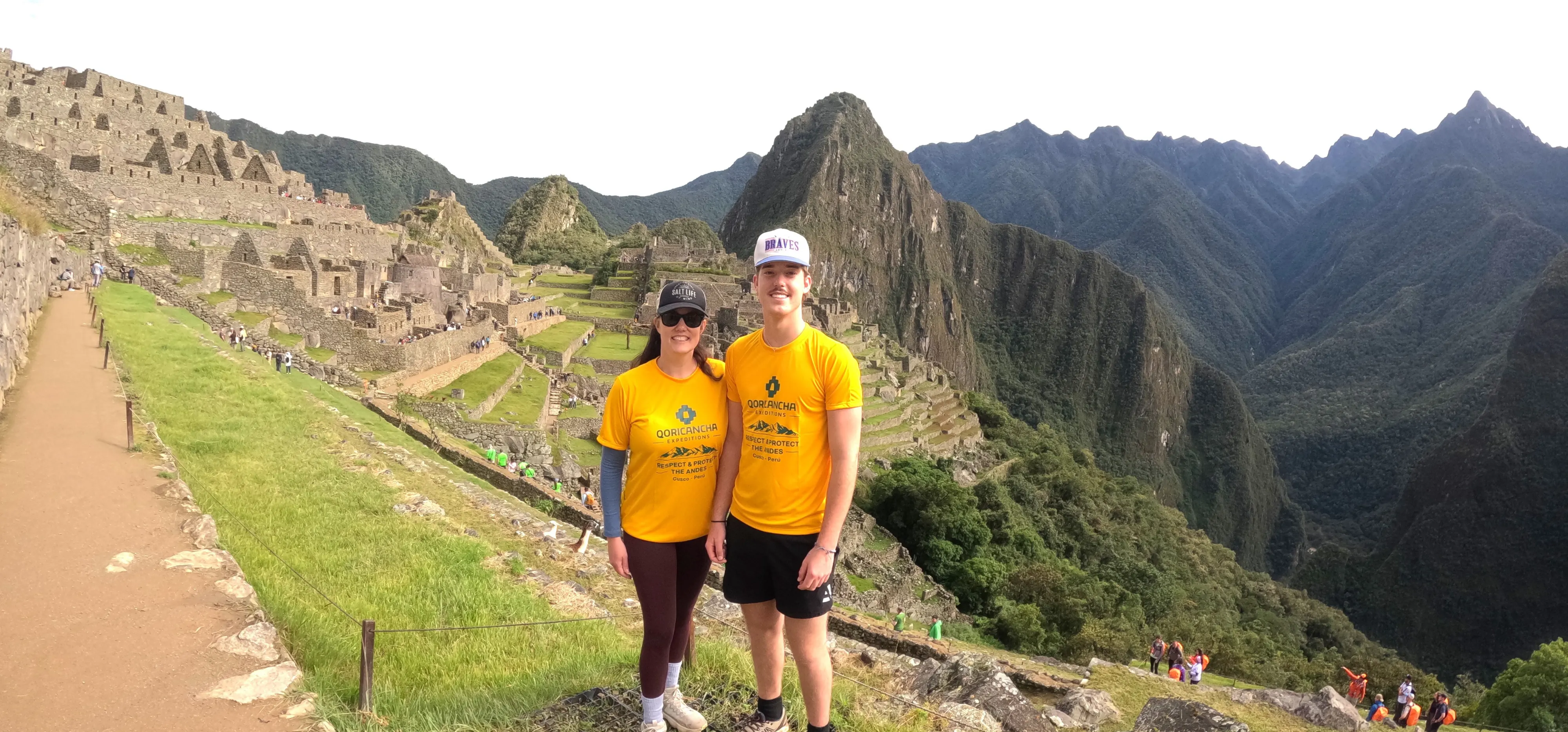 Travelers exploring Circuit 3 during a guided tour of Machu Picchu
