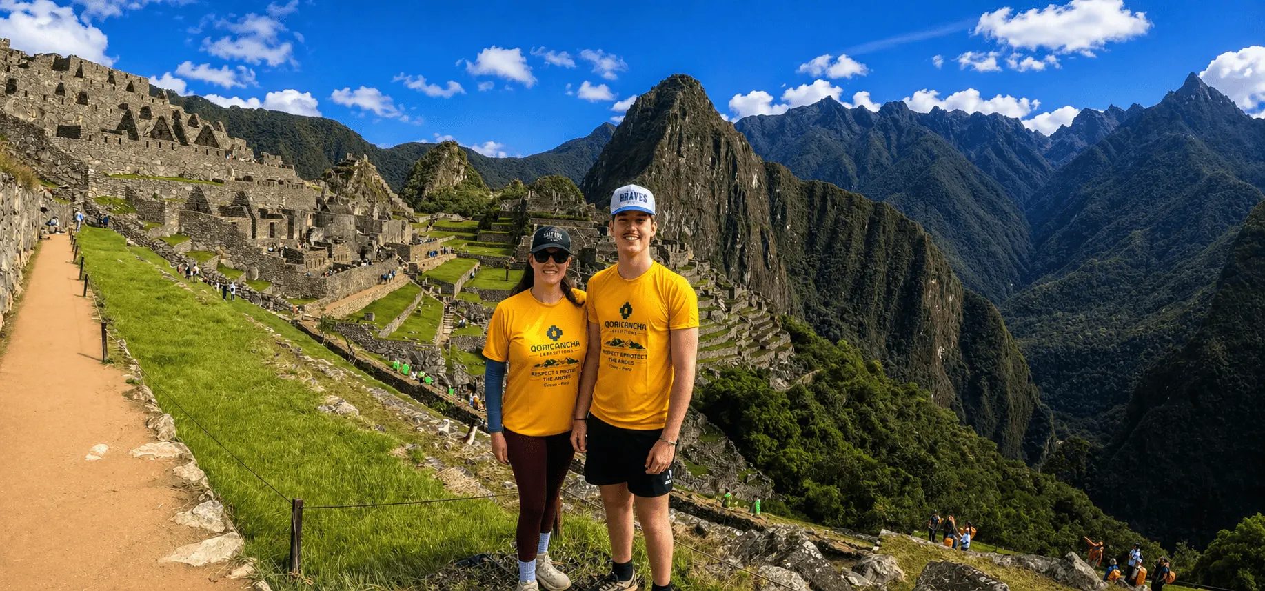 Our travelers beginning their guided tour at Machu Picchu