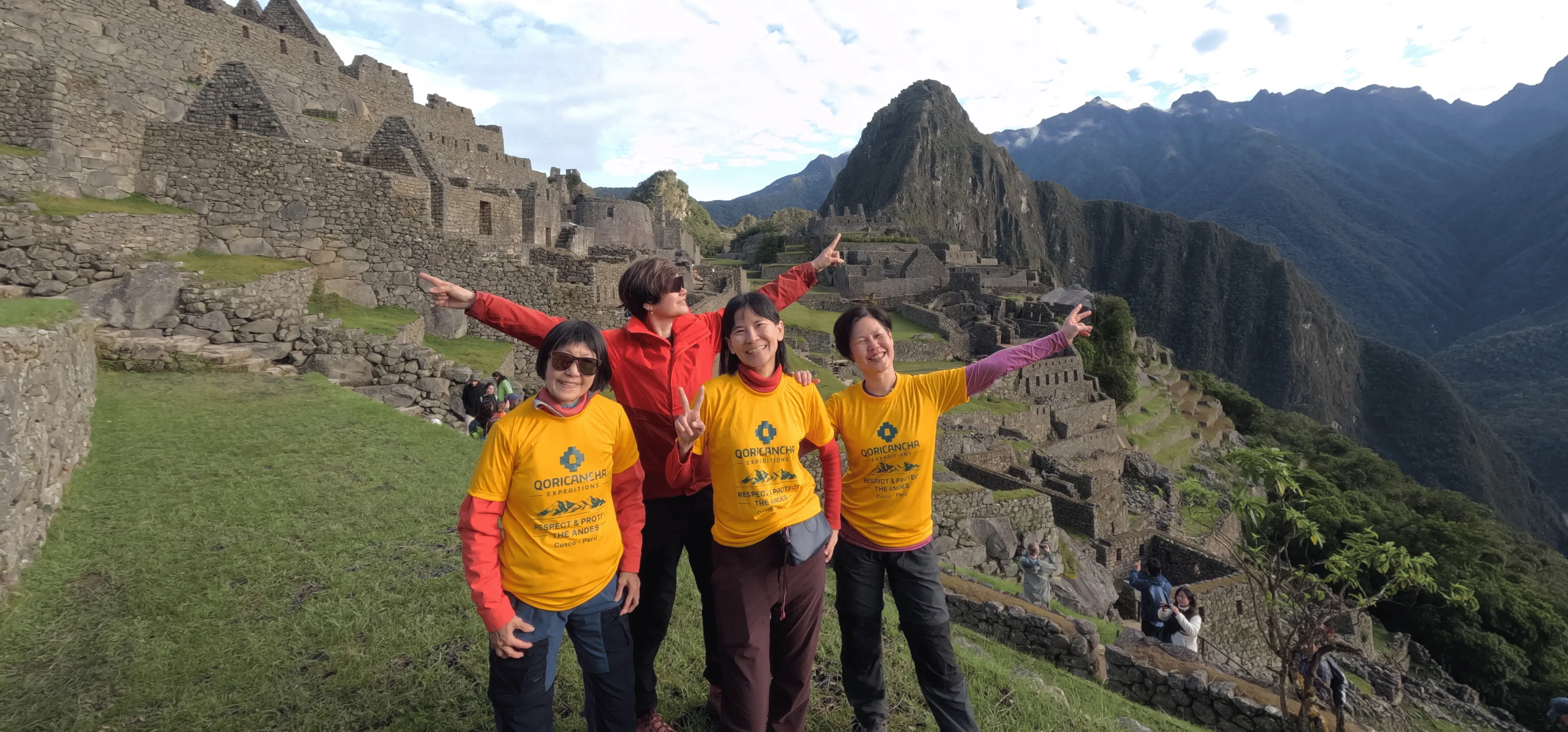 Guests beginning their Machu Picchu guided tour at sunrise