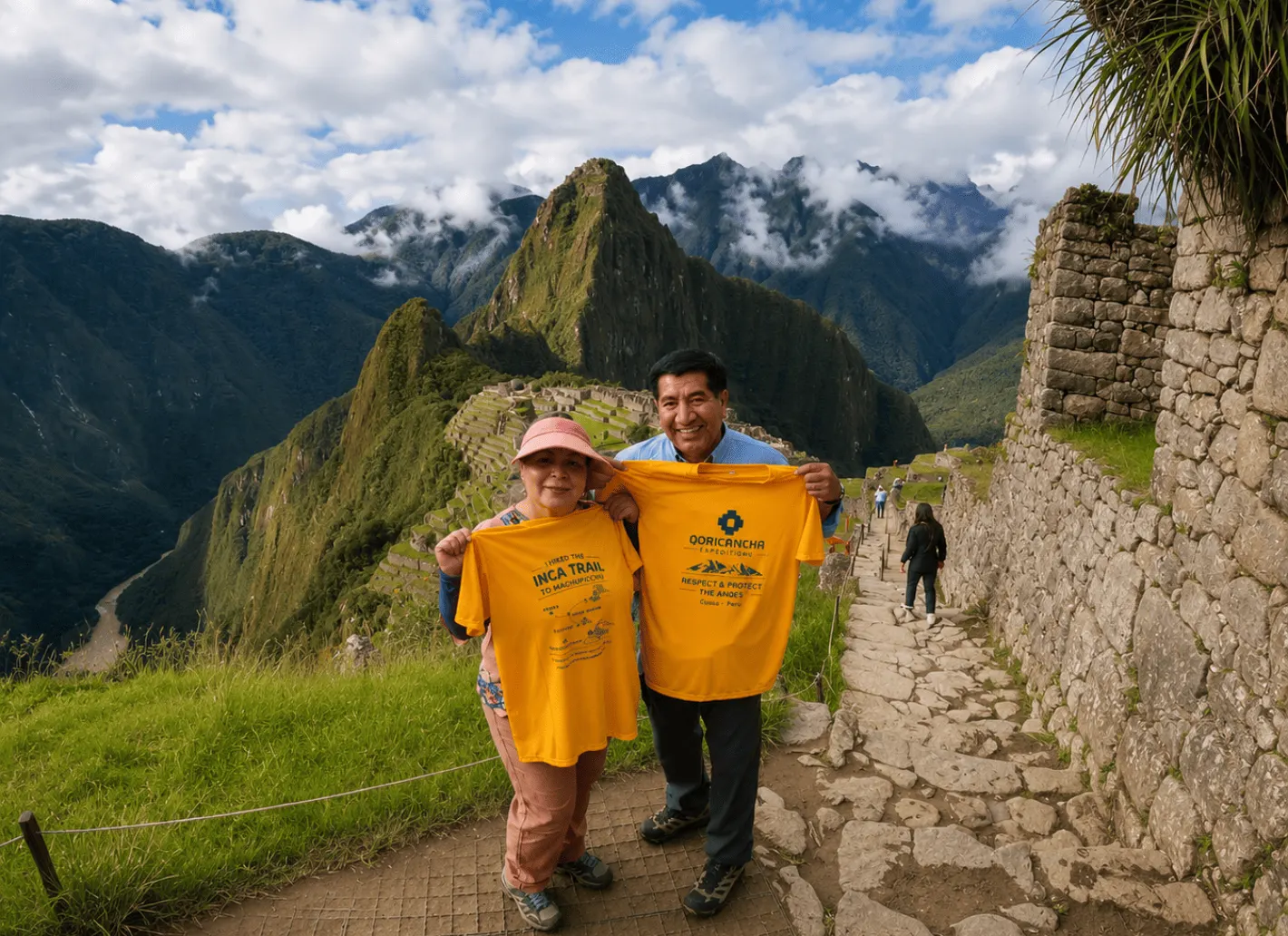 Starting the guided tour at Machu Picchu Circuit 1