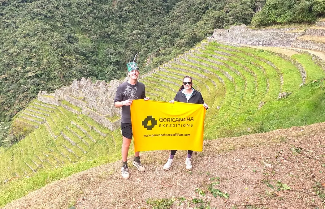 Our hikers at Wiñay Wayna Inca site during the 2-day Short Inca Trail.