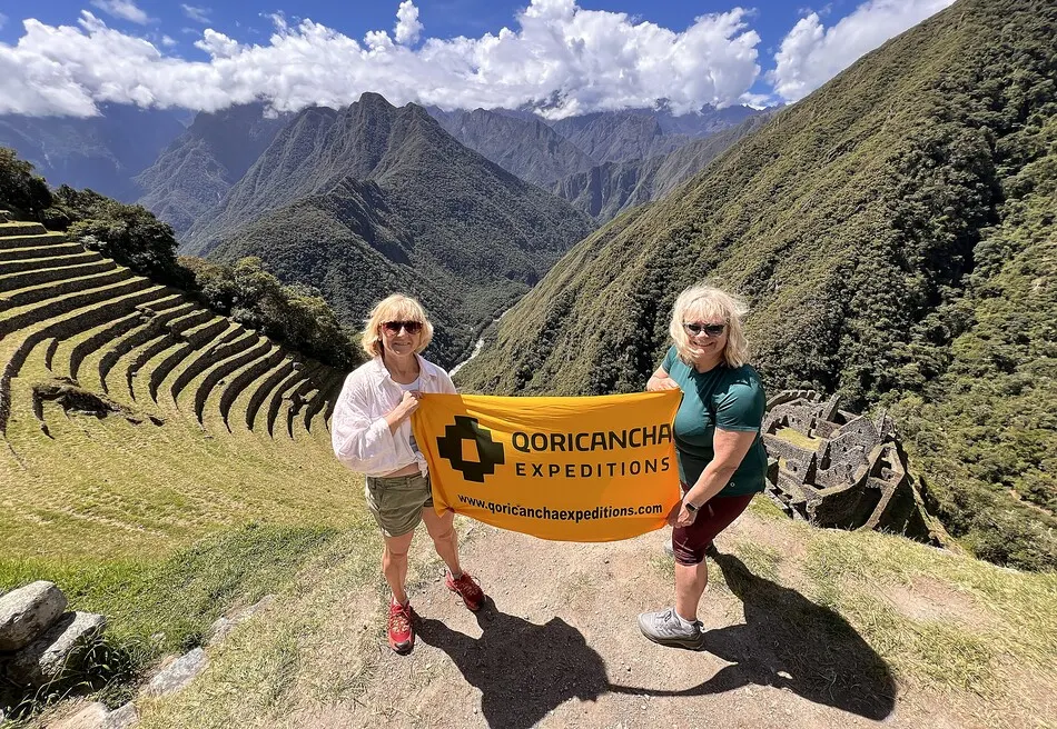 Our hikers enjoying the iconic views at Wiñay Wayna on the Short Inca Trail