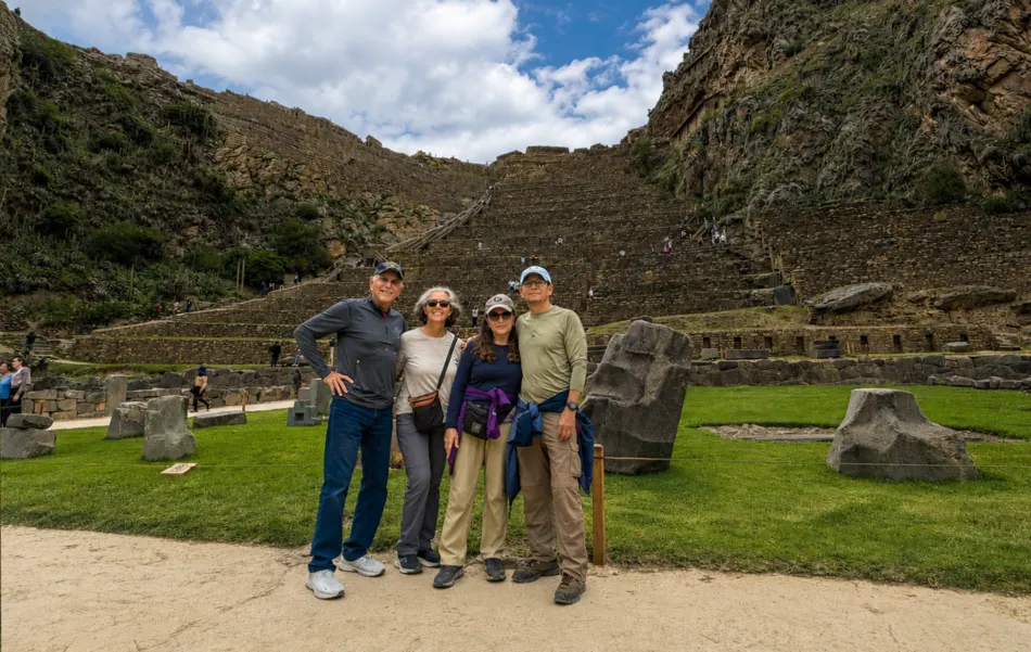 Our group visiting the ancient Inca town of Ollantaytambo
