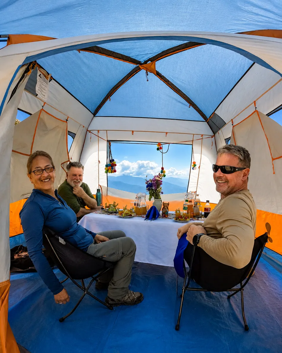 4 Day Luxury Inca Trail Trek - dinning tent