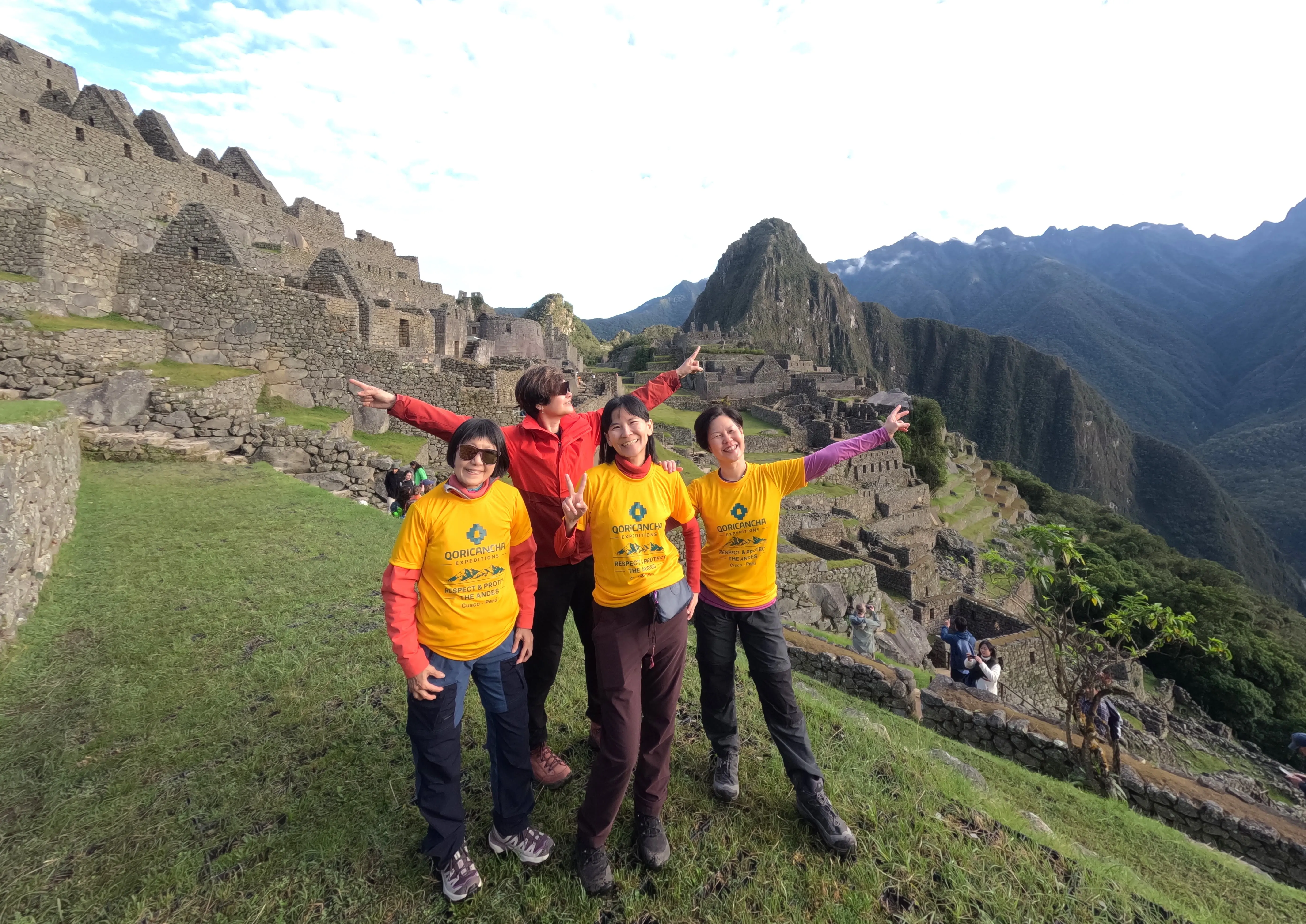 Guests beginning their Machu Picchu guided tour at sunrise